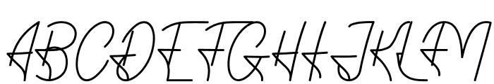 Hand Signature Font UPPERCASE