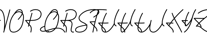 Hand Signature Font UPPERCASE