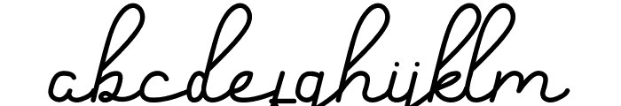Hand Signature Font LOWERCASE