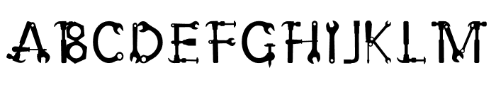 Hand Tool Font LOWERCASE