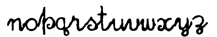 Hand Writer Thin Font LOWERCASE