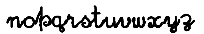 Hand Writer Font LOWERCASE