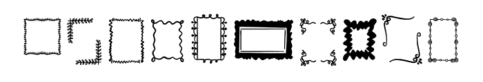 Hand drawn frames Font OTHER CHARS