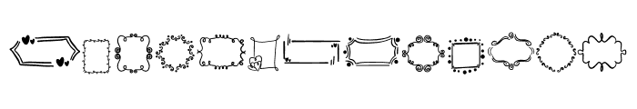 Hand drawn frames Font UPPERCASE