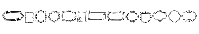 Hand drawn frames Font LOWERCASE