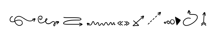 HandDrawnArrows Font OTHER CHARS