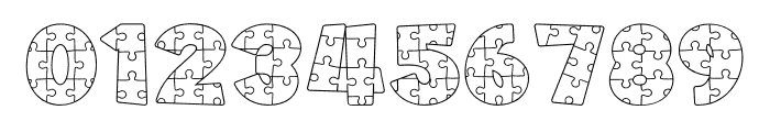 Handdrawn Jigsaw Puzzle Font 6  Font OTHER CHARS