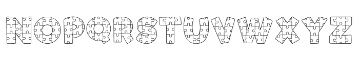 Handdrawn Jigsaw Puzzle Font 6  Font UPPERCASE