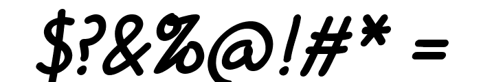 Handgley Bold Italic Font OTHER CHARS