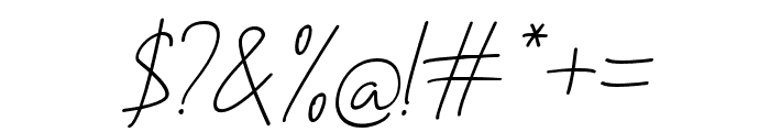 Handikraf Oblique Font OTHER CHARS