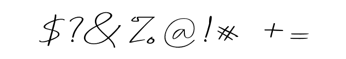 HandkerchiefLigature-Italic Font OTHER CHARS