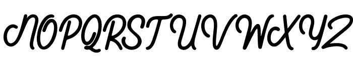 Handmade Smoothy Font UPPERCASE