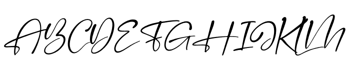 Handscript Signature Italic Font UPPERCASE