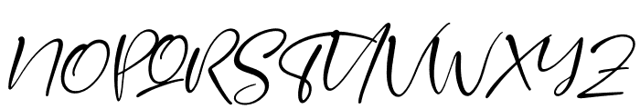 Handscript Signature Italic Font UPPERCASE