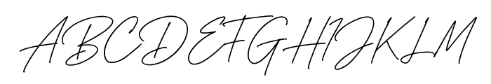Handsta Signature Font UPPERCASE