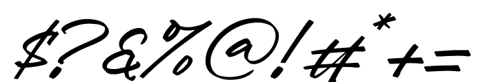 Handuk Italic Font OTHER CHARS