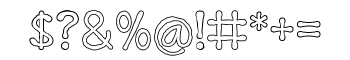 Handwrite Outline Regular Font OTHER CHARS