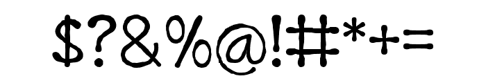Handwrite-Regular Font OTHER CHARS