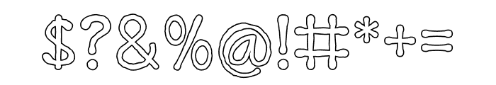 HandwriteOutline-Regular Font OTHER CHARS