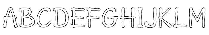 HandwriteOutline-Regular Font UPPERCASE