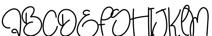 Handwriting Minimali Font UPPERCASE