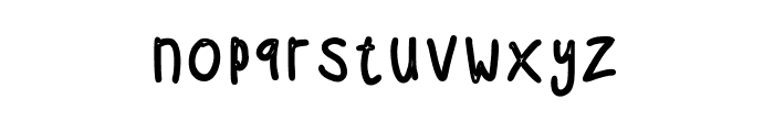 Handwriting Zombies Font LOWERCASE