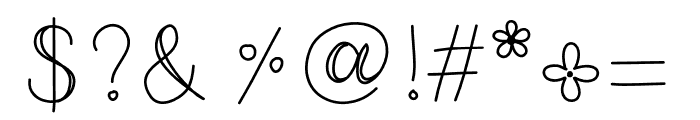 Handwritingtest Font OTHER CHARS