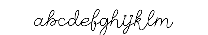 Handwritten Bowita Font LOWERCASE