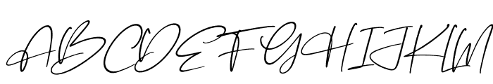 Handwritten Signature Italic Font UPPERCASE