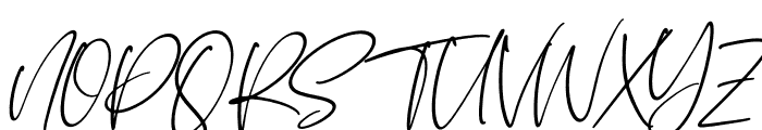 Handwritten Signature Italic Font UPPERCASE