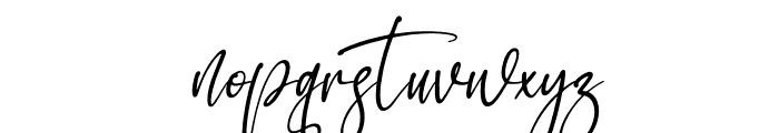 Handwritten Signature Italic Font LOWERCASE