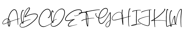 Handwritten Signature Font UPPERCASE