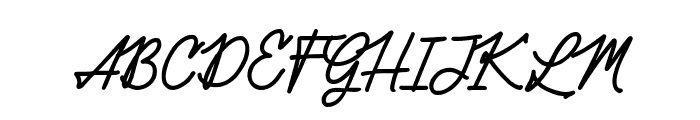 Handy Script regular Font UPPERCASE