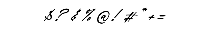 Hanfiye Guesterya Script Italic Font OTHER CHARS