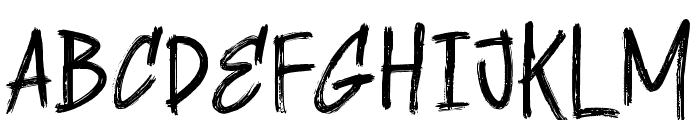 HangersBrush-Regular Font UPPERCASE