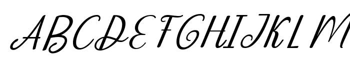 Hangout Script Italic Font UPPERCASE