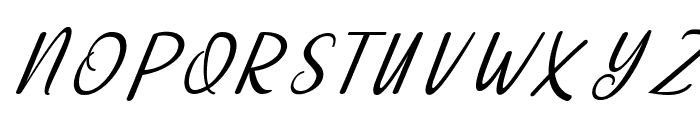Hangout Script Italic Font UPPERCASE