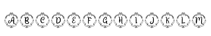 Hani Christmas Monogram Regular Font LOWERCASE