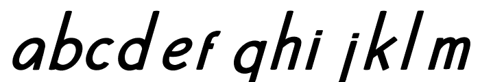 Hansville Bold Italic Font LOWERCASE
