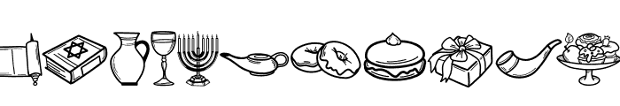 Hanukkah Doodles Font UPPERCASE
