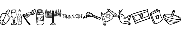 Hanukkah Doodles Font UPPERCASE