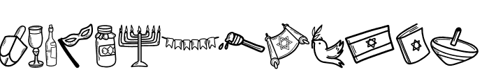 Hanukkah Doodles Font LOWERCASE