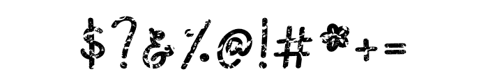 Hanymanscript Rustic Font OTHER CHARS