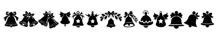 Happy Bell Christmas Font UPPERCASE