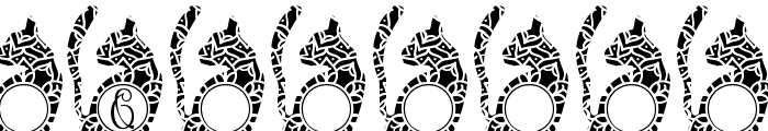 Happy Cat Mandala Monogram Font OTHER CHARS