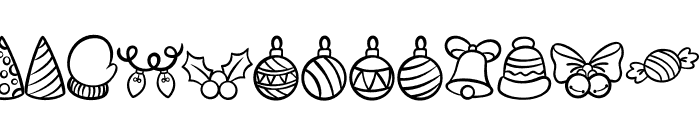 Happy Christmas Day Doodle Font LOWERCASE