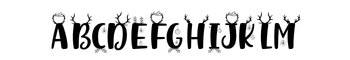 Happy Christmas Part Font LOWERCASE