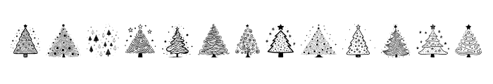 Happy Christmas tree Regular Font LOWERCASE