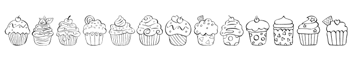 Happy-Cupcake Font UPPERCASE
