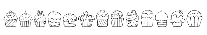 Happy-Cupcake Font UPPERCASE